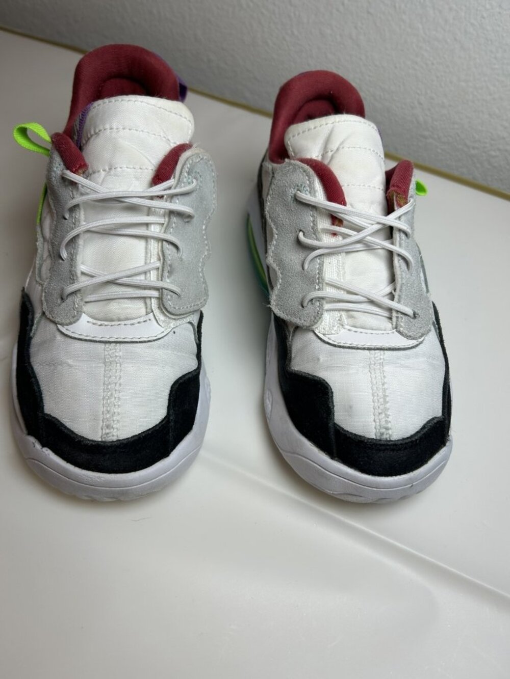 Nike Air Jordan‎ unisex White Red MA2  kids Power Sneakers Sz 12 .5C - New